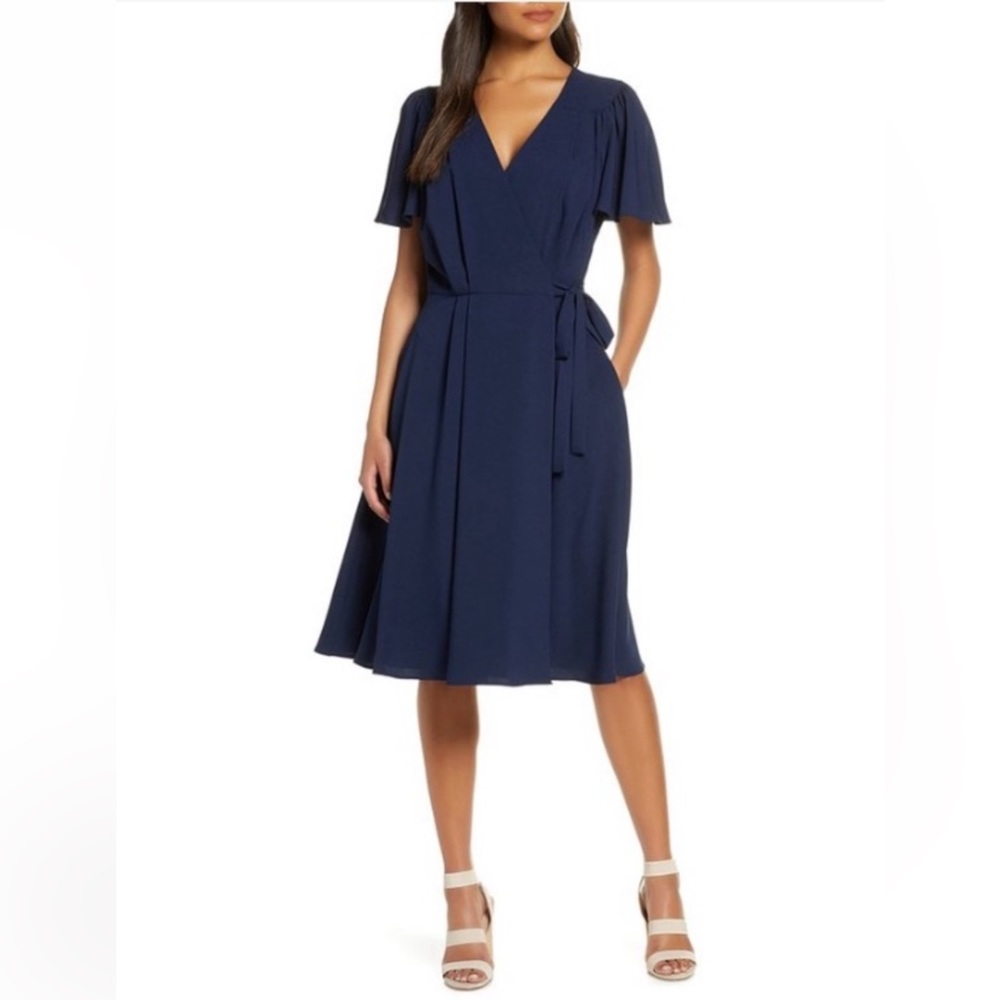 Gal Meets Glam Navy Midi Dress
